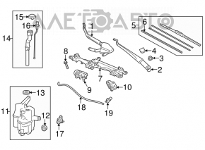 Motorul de spălare a parbrizului pentru Lexus ES300h ES350 13-18