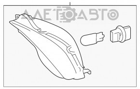 Поворотник правый Toyota Camry v55 15-17 usa LED новый неоригинал