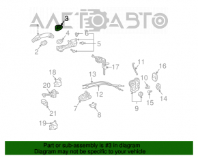 Capacul manerului exterior stânga față Lexus GX470 03-09