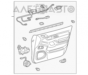 Capacul usii, cartela frontala stanga Lexus GX470 03-09 gri.