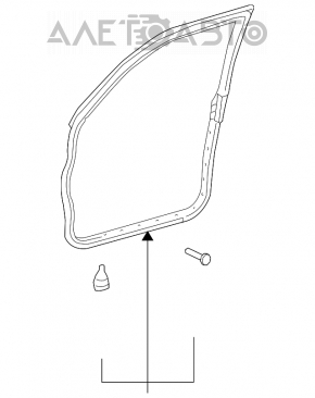 Уплотнитель двери передней правой Lexus GX470 03-09