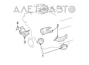 Pernele motorului stâng Lexus GX470 03-09, noi, originale OEM