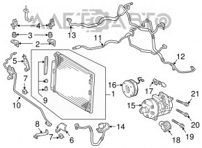 Radiatorul condensatorului de aer condiționat pentru Lexus GX470 03-09, nou, neoriginal KOYORAD.