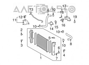 Rezervorul de expansiune al sistemului de răcire pentru Lexus GX470 03-09, nou, original OEM