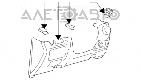 Capacul piciorului pasagerului Lexus GX470 03-09