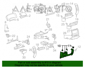 Capacul piciorului pasagerului Lexus GX470 03-09