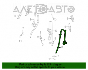 Centura de siguranță spate stânga pentru Lexus GX470 03-09 gri.