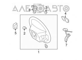 Кнопки управления на руле левые Toyota Highlander 01-07