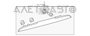 Capac portbagaj Lexus GX470 03-09 crom, rupte fixările, crom uzat.