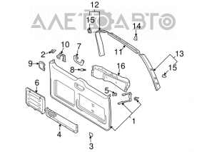 Maner interior spate Lexus GX470 03-09