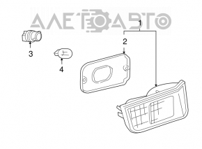 Lampa interioară pentru capacul portbagajului dreapta pentru Lexus GX470 03-09