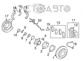 Senzor ABS spate dreapta pentru Lexus GX470 03-09