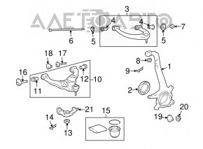 Maneta superioară dreapta față pentru Lexus GX470 03-09, nouă, originală OEM