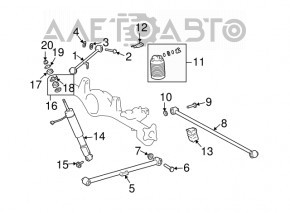 Amortizor pneumatic spate stânga pentru Lexus GX470 03-09