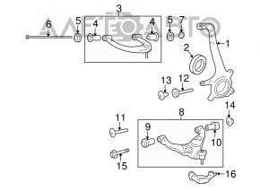 Maneta sus fata stanga Lexus GX470 03-09 nou original OEM