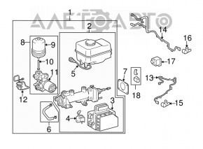 Главный тормозной цилиндр в сборе с ABS Lexus GX470 03-09