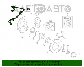 Cablu senzor ABS față stânga pentru Lexus GX470 03-09