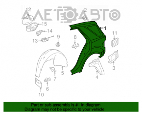 Aripa spate stânga Mercedes W164 ML