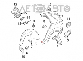 Лючок бензобака Mercedes W164 ML с корпусом