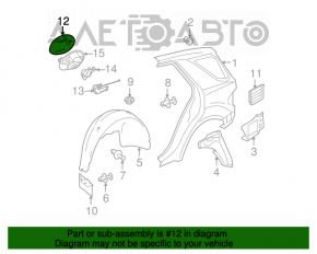 Лючок бензобака Mercedes W164 ML с корпусом