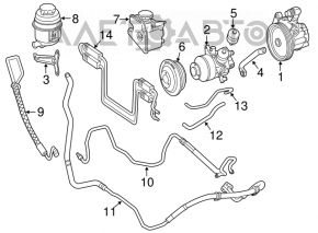 Rezervorul de ulei de direcție asistată Mercedes W164 ML W251 R M272