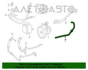 Трубка ГУР рейка-радиатор Mercedes W164 ML X164 GL W251 R