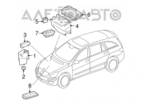 Blocul de siguranțe sub capotă Mercedes X164 GL