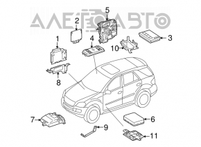 Controlul ușii din față stânga Mercedes W164 ML