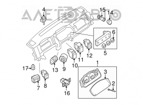 Buton pentru dezactivarea stabilizării VDC Infiniti FX35 FX45 03-08 nou original OEM