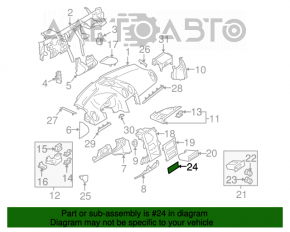 Capacul panoului frontal Mercedes W164 ML din lemn