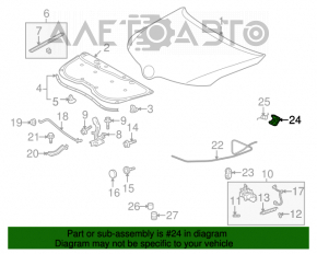 Manerul de deschidere a capotei Toyota Avalon 05-12