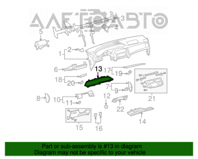 Capacul cadrului de bord al instrumentelor Toyota Avalon 05-12