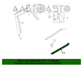 Накладка двери нижняя задняя левая Mazda CX-7 06-09