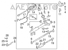 Bară de direcție cu capăt de tijă dreapta Mazda CX-7 06-09