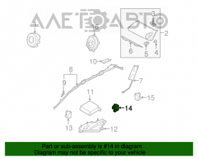 Датчик подушки безопасности дверь левый Mazda CX-7 06-09