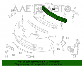 Amplificatorul pentru bara de protecție față Nissan Leaf 11-12