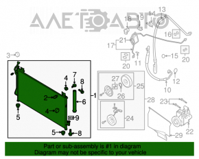 Radiatorul condensatorului de aer condiționat Mazda CX-7 06-09