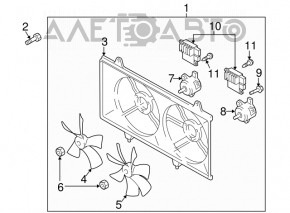 Диффузор кожух радиатора голый Mazda CX-7 06-09