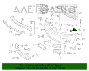 Крепление переднего бампера правое Mazda CX-7 06-09