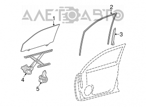 Стеклоподъемник мотор передний левый Toyota Highlander 08-13