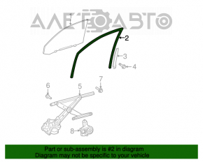 Garnitură de etanșare a geamului față stânga Toyota Highlander 08-13