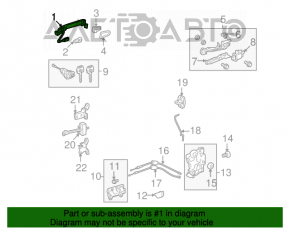 Mânerul ușii exterioare față stânga Toyota Highlander 08-13