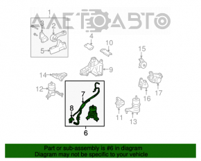 Pernele centrale ale motorului Toyota Highlander 08-10 3.5