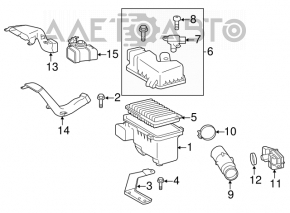 Tubul de admisie cu rezonator pentru Toyota Highlander 08-13 3.5