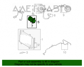 Compresorul de aer condiționat Toyota Highlander 08-13 3.5