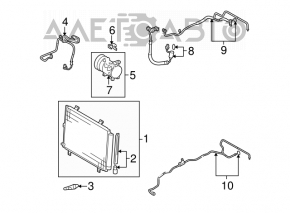 Compresorul de aer condiționat al încălzitorului Toyota Highlander 08-13 2.7 3.5