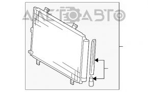 Radiatorul condensatorului de aer condiționat Toyota Highlander 08-13 3.5