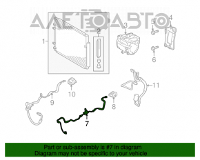 Bobina de aer condiționat a încălzitorului-condensator Toyota Highlander 08-10 hibrid