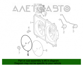 Paletele ventilatorului de răcire dreapta Toyota Highlander 08-13 2.7 3.5