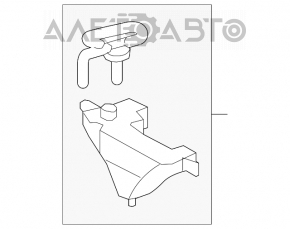 Rezervor de expansiune pentru răcire Toyota Highlander 08-13 cu capac